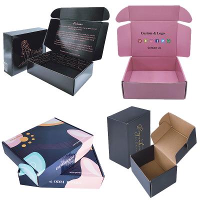 China Recycled Materials Fabric Customized Colorful Logo Printed Durable Apparel Packaging Custom Packing Mailing Boxes For Hat Accessory for sale