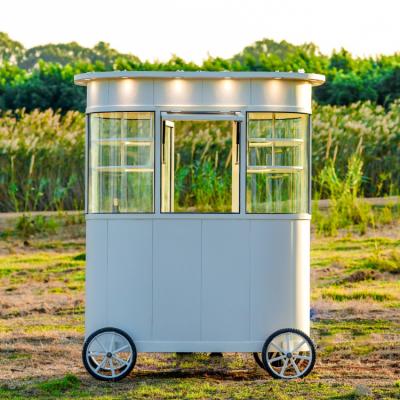 China Responsive Kiosk UKUNG Mini Street Catering Coffee Kiosk, juice bar trailer, outdoor snack cart for sale