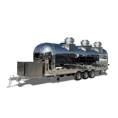 China UKUNG Luxury Handmade Hot Sale Airstream Food Truck Food Trailer Food Cart for Cafe Canteen and Bistros for sale