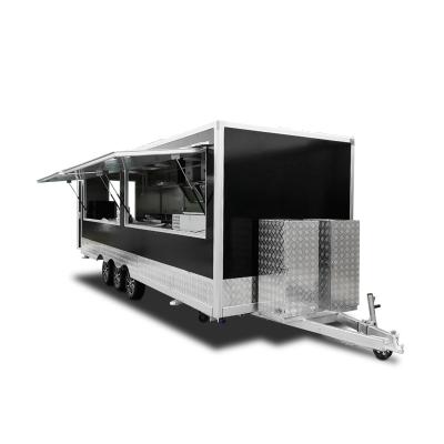 China Functional UKUNG Fully Equipped American Standard Square Food Trailer For Sale Fast Foods for sale