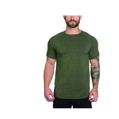 China New Hot Selling Men's Anti-Wrinkle Neck Cotton Blank Round Short Sleeve T-shirt Custom 100% Sleeve Gym T-shirt for sale