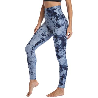 China Anti-wrinkle summer fashionable women's waist tie up dyed corset waisted yoga pants women leggings yoga pants women for sale