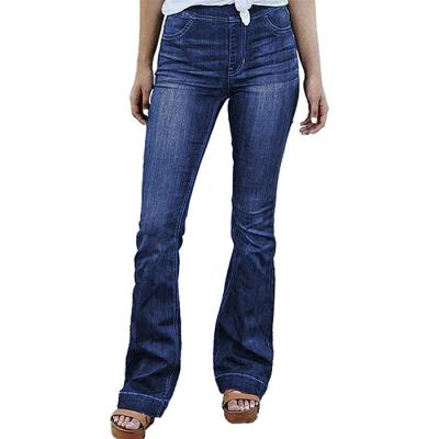 China Wholesale Waterproof Desgin Women's Denim Pant Flare Pants Plus Size Women's Denim Pant Mid Rise Fitted Bestseller for sale