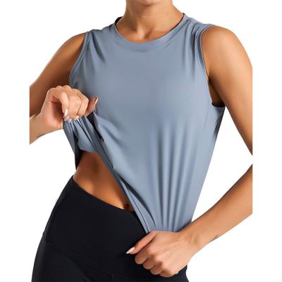 China Wholesale QUICK DRY Women's Yoga Tank Tops Running Quick Dry Tank Tops Sports Sleeveless Cool T-Shirt Tops for sale