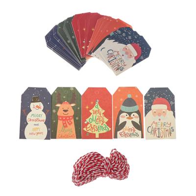 China Wholesale Recyled Christmas Wrapping Paper Tag Gift Wrapping Tags Gift c Decoration Accessories Tag for sale