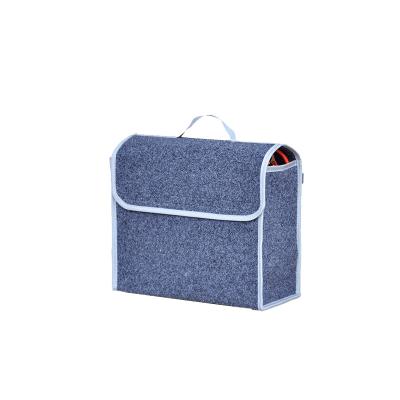 China Portable Felt Tool Bag Trunk Organizer Eco-friendly Heavy Duty High Capacity Car Felt Organizer With Handle for sale