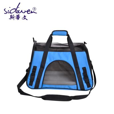 China Breathable Full Customization Oxford Fabric Scratch Resistant Mesh Stocked Airline Approved Pet Carrier for sale