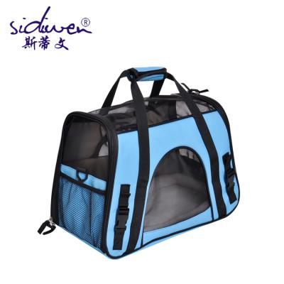 China Stored Soft Sided Portable Wholesale Pet Carrier With Shoulder Strap for sale