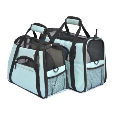 China Luxury Portable Stored Pet Carrier Bag Pet Carrier Dog Cage With Shoulder Strap for sale