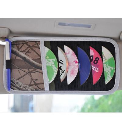 China Multi-pockets Universal Car Sun Visor Organizer Leather Car Space Auto Sun Visor Organizer for sale