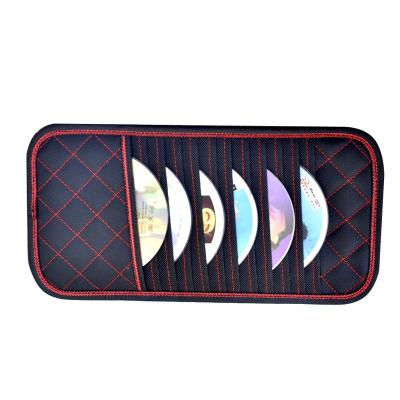 China Multifunctional Leather Sun Visor Organizer Bag Storage Auto CD DVD Sun Visor Organizer for sale