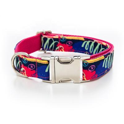 China Amazon Hot Selling Quick Release Recycled Classic Handmade Adjustable Cotton Eco Friendly Dog Collar With Safety Buckle for sale