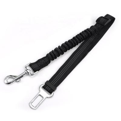 China Wholesale Adjustable Reflective Safety Leads Vehicle Bungee Dog Leash Car Seat Belt Dog Seat Belt for sale