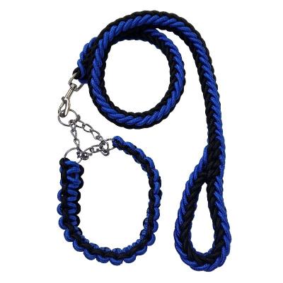 China 2022 New Arrival 14 Colors Custom Handmade Strong Nylon Rope Braided Paracord Dog Rope Leash for sale