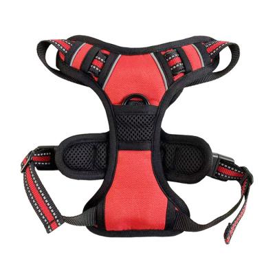 China Viable Accessories Mesh Soft Padded Pet Vest Breathable Front Lead Dog Reflective Adjustable Pet Harness for sale