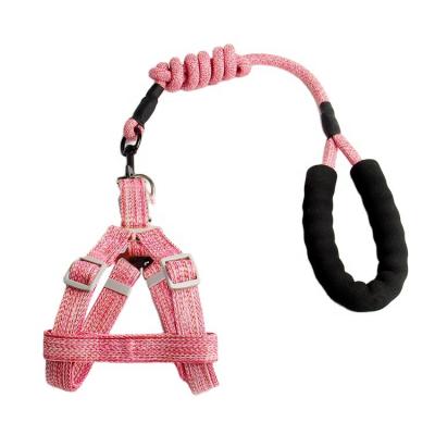 China Manufacturer Wholesale Eco Friendly Soft Padded Nylon Adjustable Safety Dog Lifting Harness and Leash for sale