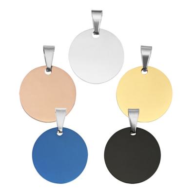 China America 25mm Pet Name ID Tag Round Blank Aluminum Stamping Double Sided Stamping Charm Customized Double Sided For Dog Cat for sale