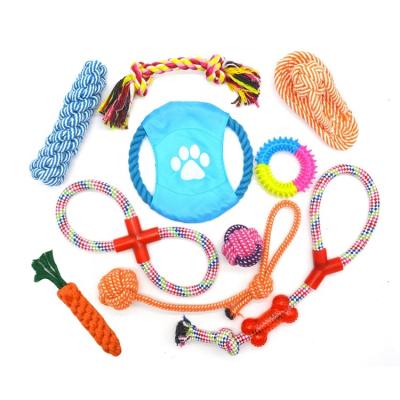 China Durable Durable Dog Chew Toys Set of 10 PACK New Arrival Good Quality Special Offer Cotton Rope Pet Toys for sale