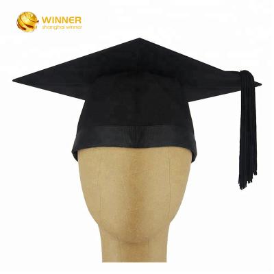 China School Factory Direct Graduation Cap University High School Black Matte Bachelor Master Graduation Hat With Tassel for sale