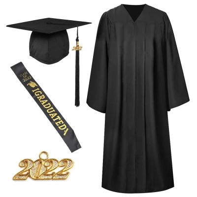 China Luxury Wholesale High Quality Us Graduation Uniform Adult Graduation Gown Cap Tassel Set for sale