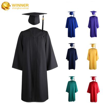 China School Clothes School Uniform Wholesale Graduation Gowns Ceremony Classic Graduation Cap And Gown For Adults University for sale