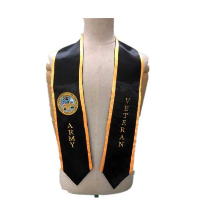 China Plain Stole Wholesale Adult Sublimation Blank Stole White Glossy Satin Polyester 60 72in Custom Logo Sublimation Graduation Stoles for sale