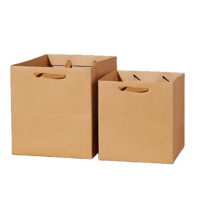 China Wholesale Custom Logo Eco Friendly Brown Supermarket Kraft Paper Bag Recyclable for sale