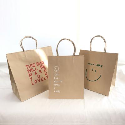 China Recyclable Recycled Brown Rope Handle Bags Bottom Square Kraft Paper Bag Food for sale