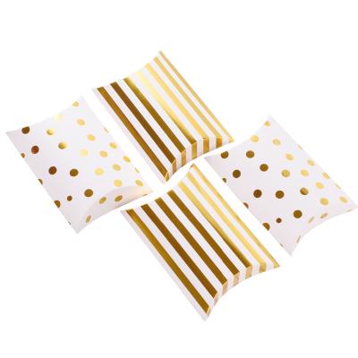 China Customized Metal Stickers Logo Brand Gold Pillow Box DIY Gift Hair Extension Packages Wig Wrapping Paper Box Handmade Customized Boxes for sale