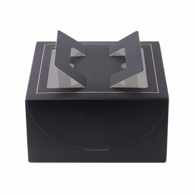 China Custom Black Cake Recyclable Boxes From Food Packaging Manufacturer for sale