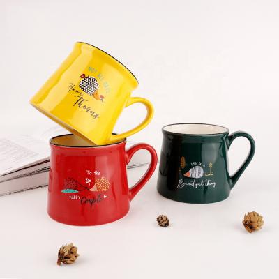 China Sustainable double wall glass mug/logo printing enamel mug/diy printing glass beer mug for sale