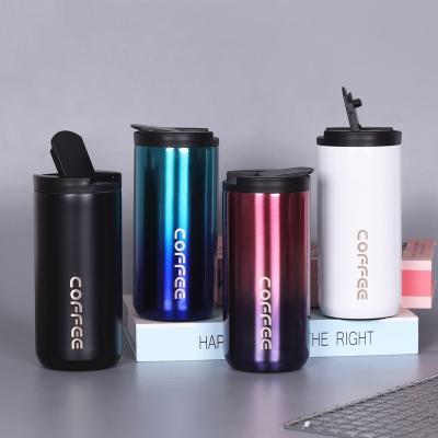 China Sustainable Stainless Steel Promotional Vacuum Double Wall Portable Insulated Mug Coffee Gift Tumbler for sale