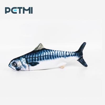 China LN030 PETMI Plush Pet Toy Dancing Fish Series Cat Viable Electric Mackerel for sale