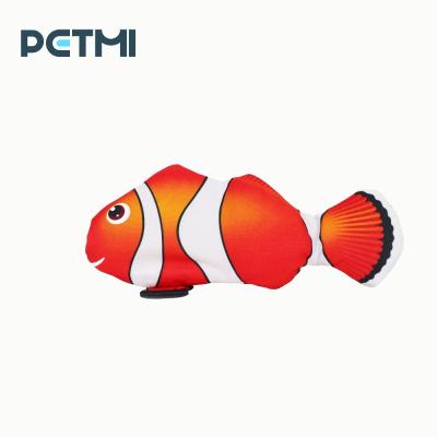 China LN029 PETMI Viable Electric Plush Pet Toy Dancing Fish Series Cat Clown Fish for sale