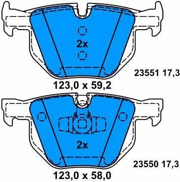 Chine Isolation incendie 34216769105 Pad de frein de voiture résistant à la fatigue Pour BMW X1 E84 à vendre