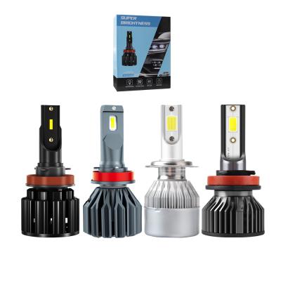 China C6 Aluminum Car LED Headlight Bulbs H1 H3 H7 H8 H9 H10 H11 9005 9006 H13 H4 COB DRL Fog Lamps Auto LED Headlights 72W 16000lm for sale