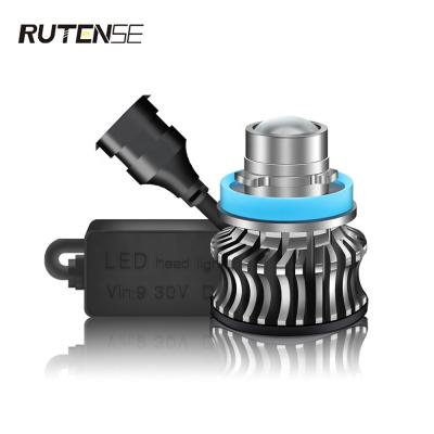 China RUTENSE aluminum laser lens h7 fog light led car spotlight 12v 30w 9000lm 6500k motorcycle spotlight 24v h11 spot lamp high beam headligh for sale