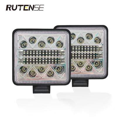 China RUTENSE Aluminum High Lumen Square Headlight 102W Led Working Car Flood Lights for sale