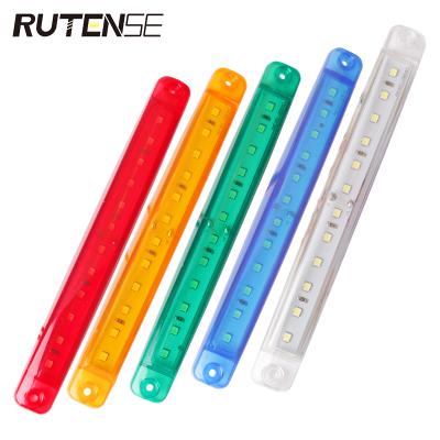 China Universal Long Type 2835SMD.PC RUTENSE 24V 12 LED Truck Side Marker Light Colorful Lamp for sale