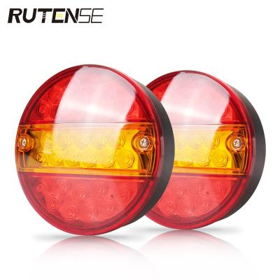 China PC Truck 24v Tail Side Round Led Sidlight Car Led 24v Led Lamp For Truck Van Warning Signal Position Light Tail Led Light 24v Lights for sale