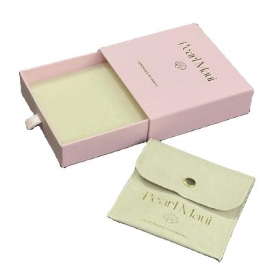 China Elegant Paper Drawer Jewelry Box and Microfiber Pouches for Your Jewelry Collection for sale