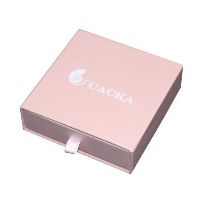 China Customized pink paper drawer jewelry box black necklace box white drawer jewelry box for sale