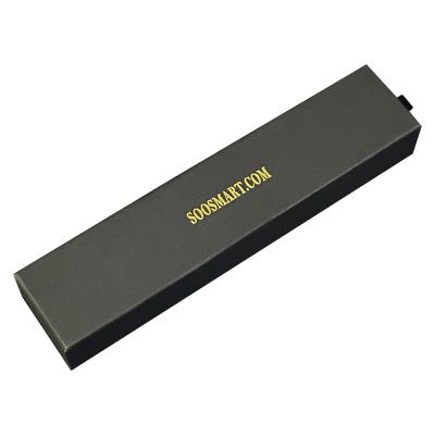 China Customized black paper drawer bracelet box long chain box for sale