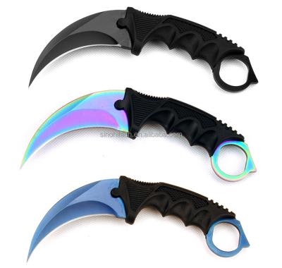 China CSGO Knife Anti-terrorism Claw Camping Knife, CSGO Game Paw Knife Color Titanium Claw Knife Collar Knife Spot Purchase for sale