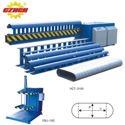 China Construction worksÂ   spiral duct ovalizer machine, spiral duct oval forming machine for sale