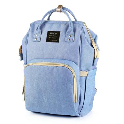 China Multifunctional Wholesale Waterproof Shoulders Pack Waterproof Mom Handbag Diaper Backpack for sale