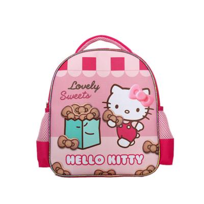 China Colorful Fashion Cartoon School Backpacks Bag New Pink Hello Cute Kitty Cartoon Character Novelty Children's Bag for sale