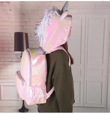 China No Girl Sequin Backpack Hot-selling Gold Glitter Cute School Bag for sale