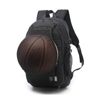 China Large capacity/waterproof/lightweight/whit ueb ball sports soccer student school basket custom design cool backpack with usb for sale