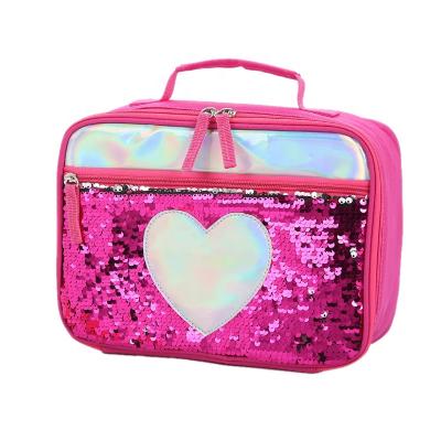 China Insulated Recycling Waterproof Pink Hot Bag Food Bag Environmental Protection Lunch Cooling Bag for sale